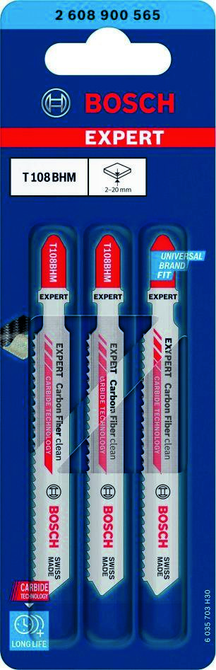 Bosch Blue Accessories 2608900565 Expert ”Carbon Fiber Clean” T 108 BHM avkopplarsågklinga 3-delad