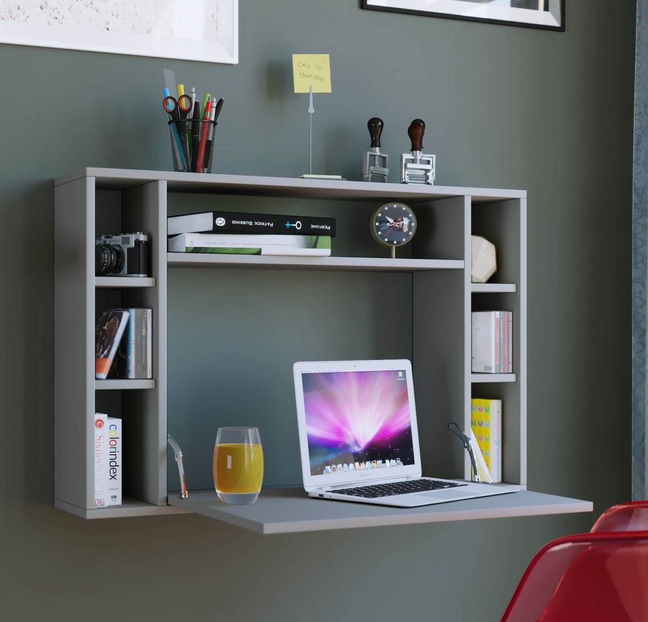 VCM herausklappbare Laptoptisch mit 7 Ablagefächern 
