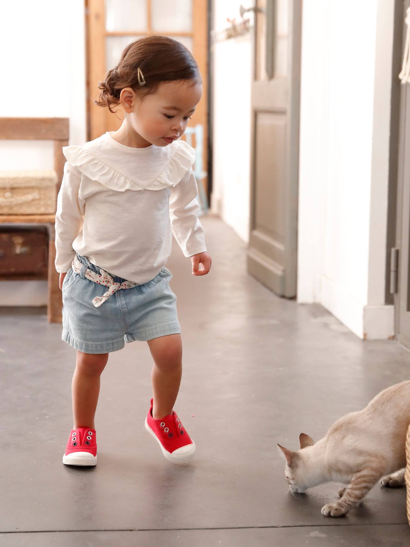 Veste matelassée bébé rose pâle
