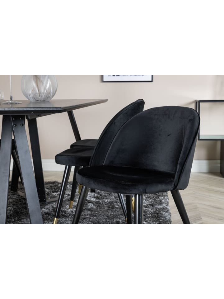 ebuy24 Essgruppe Marina 23 (7-teilig) Schwarz 90 x 180 cm günstig kaufen onesize