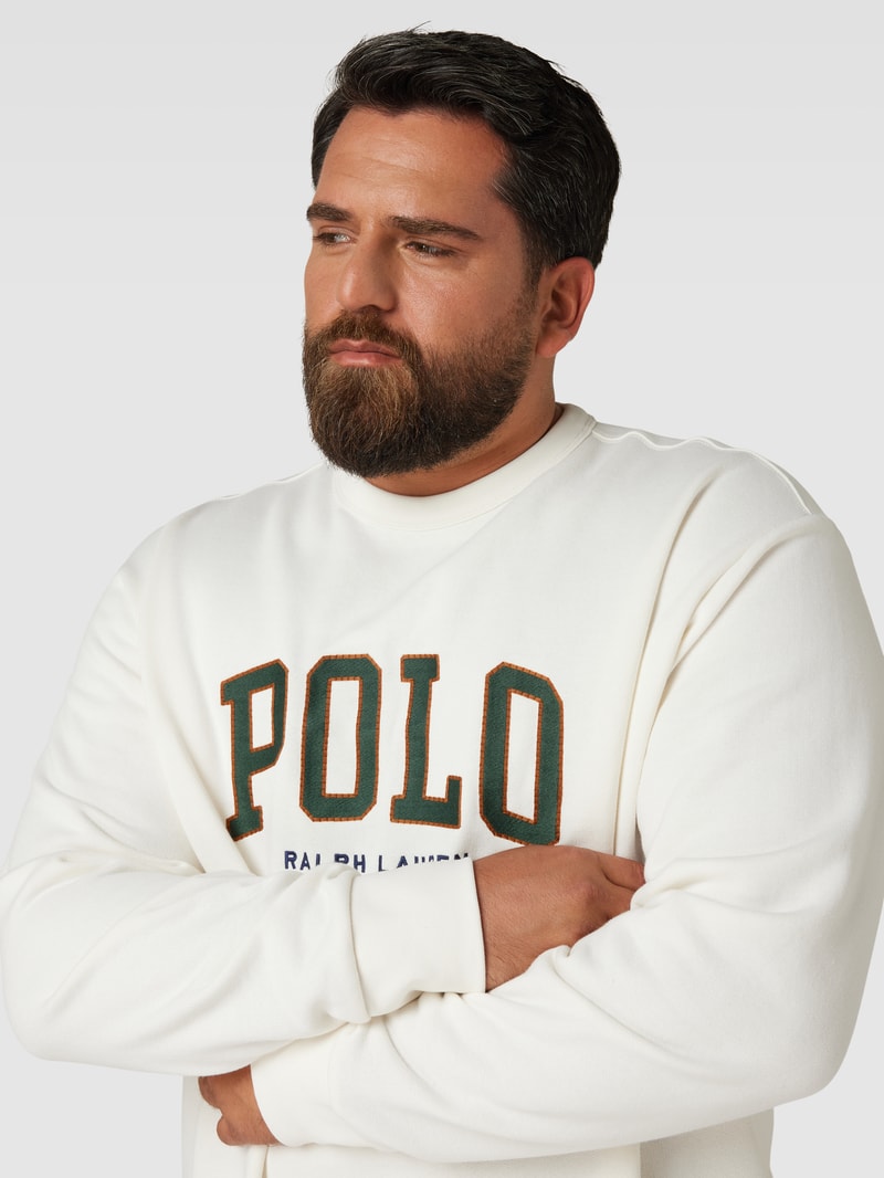 PLUS SIZE Sweatshirt mit Label-Print in offwhite