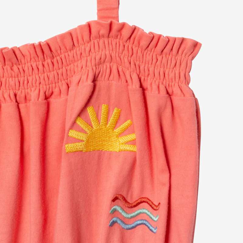 Robe fille deep dye brodée orange Catimini