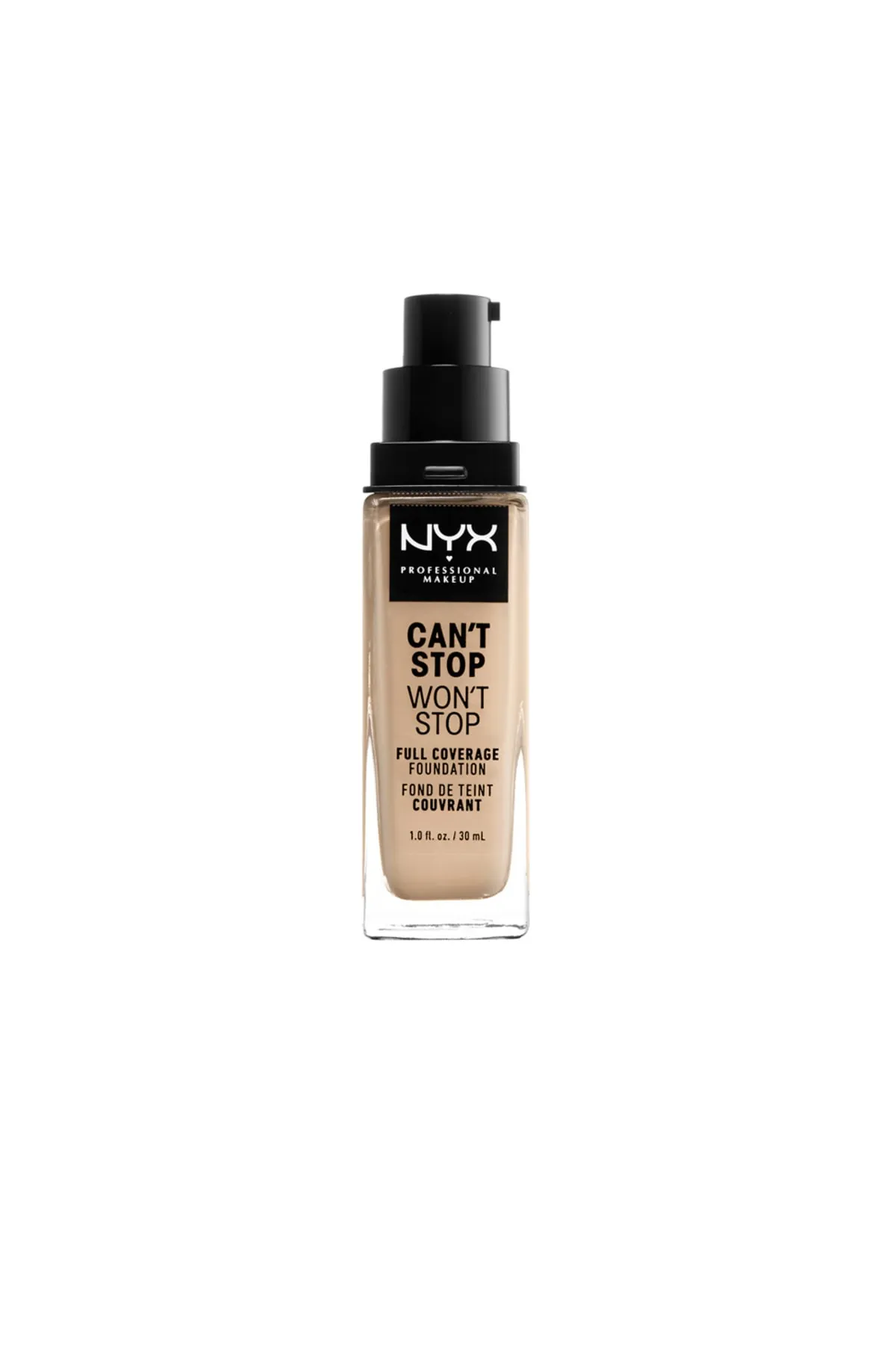 NYX Professional Makeup  Can&'t Stop Won&'t Stop Foundation mit vollständiger Abdeckung #nude 30 ml