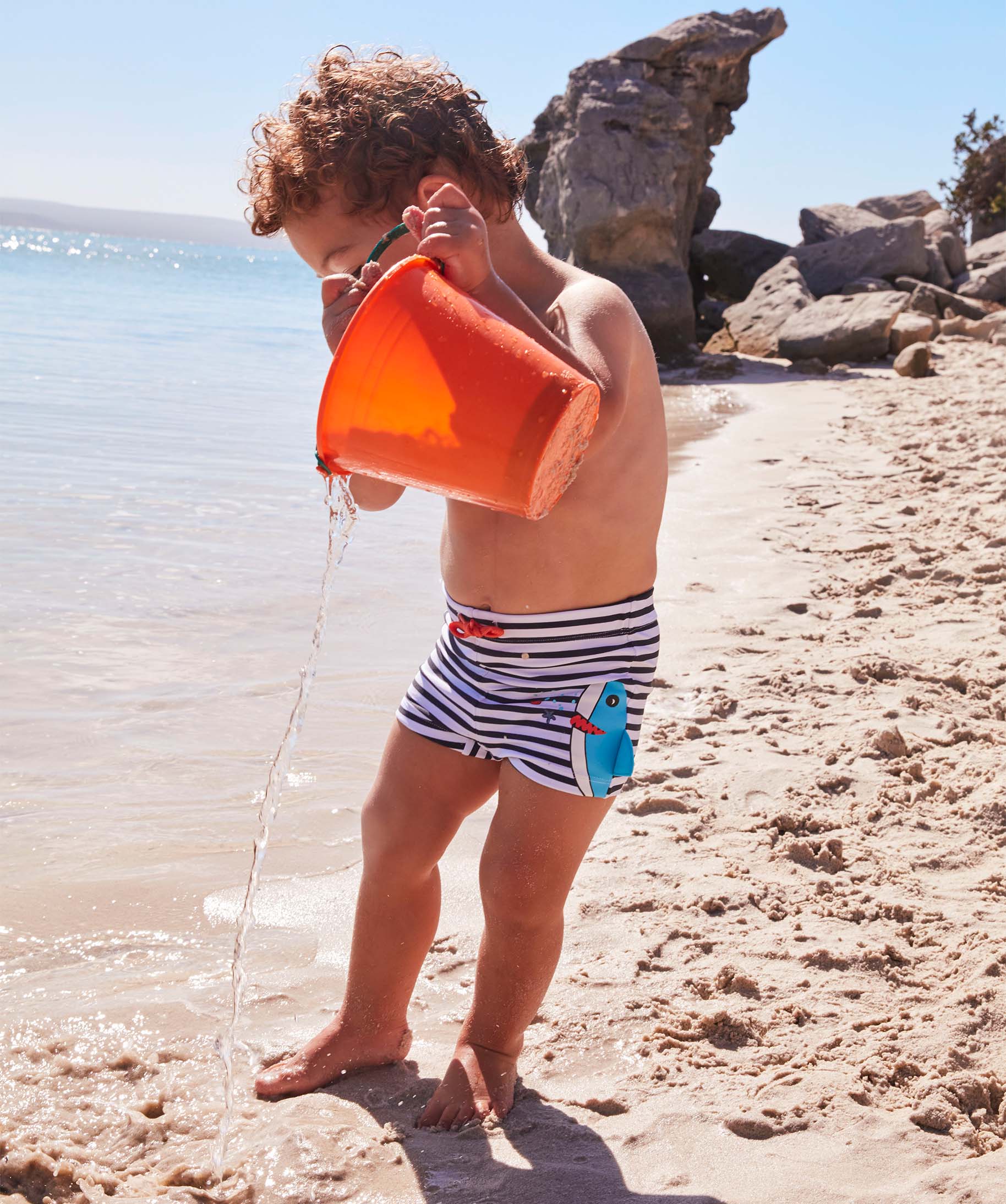 Shorty de bain bébé Garçon rayé à motif animé raye | GEMO