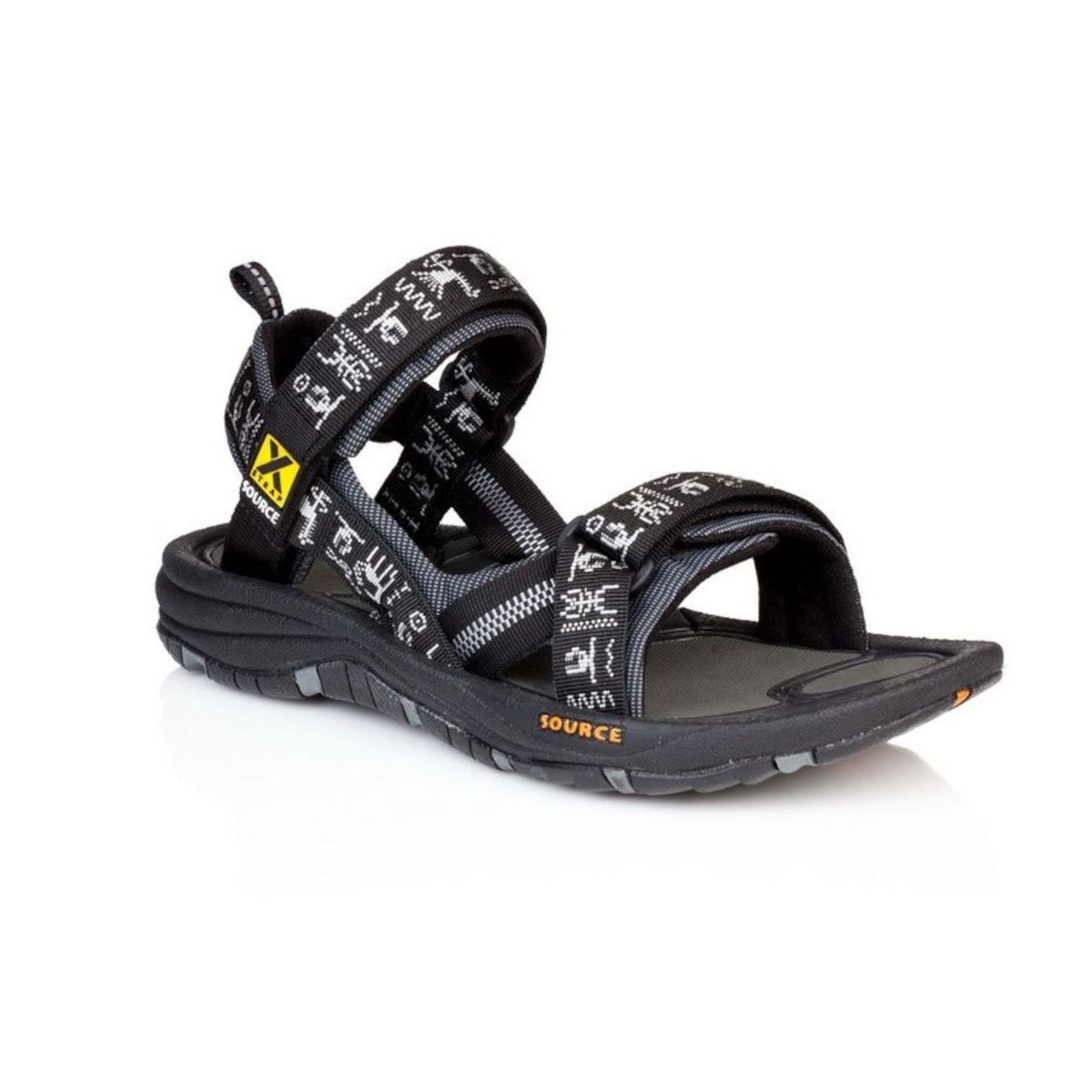Source Gobi schwarze Herren Inka-Sandalen