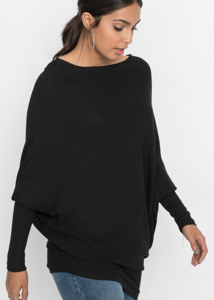 Oversize-Pullover mit asymmetrischem Saum