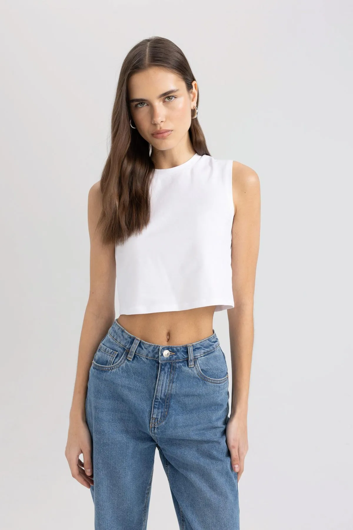 DeFacto  Crop Crew Neck Athlete C6205AX24SM