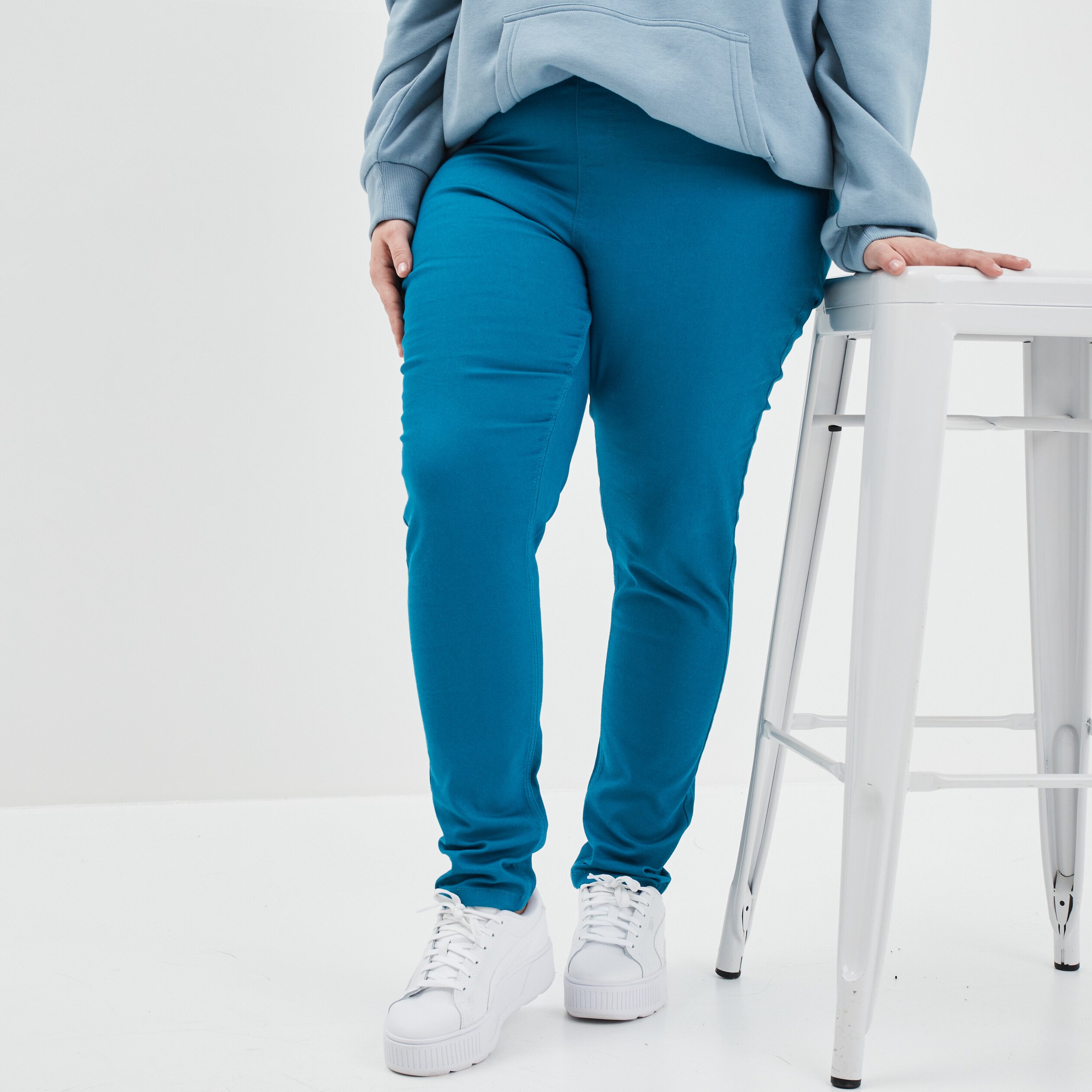 Jegging bleu canard femme grande taille | La Halle