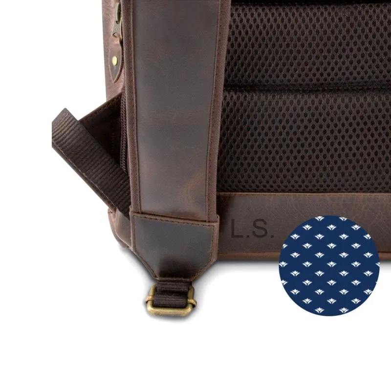 Buckle & Seam Leder Rucksack Siwa - Braun \/ Dots