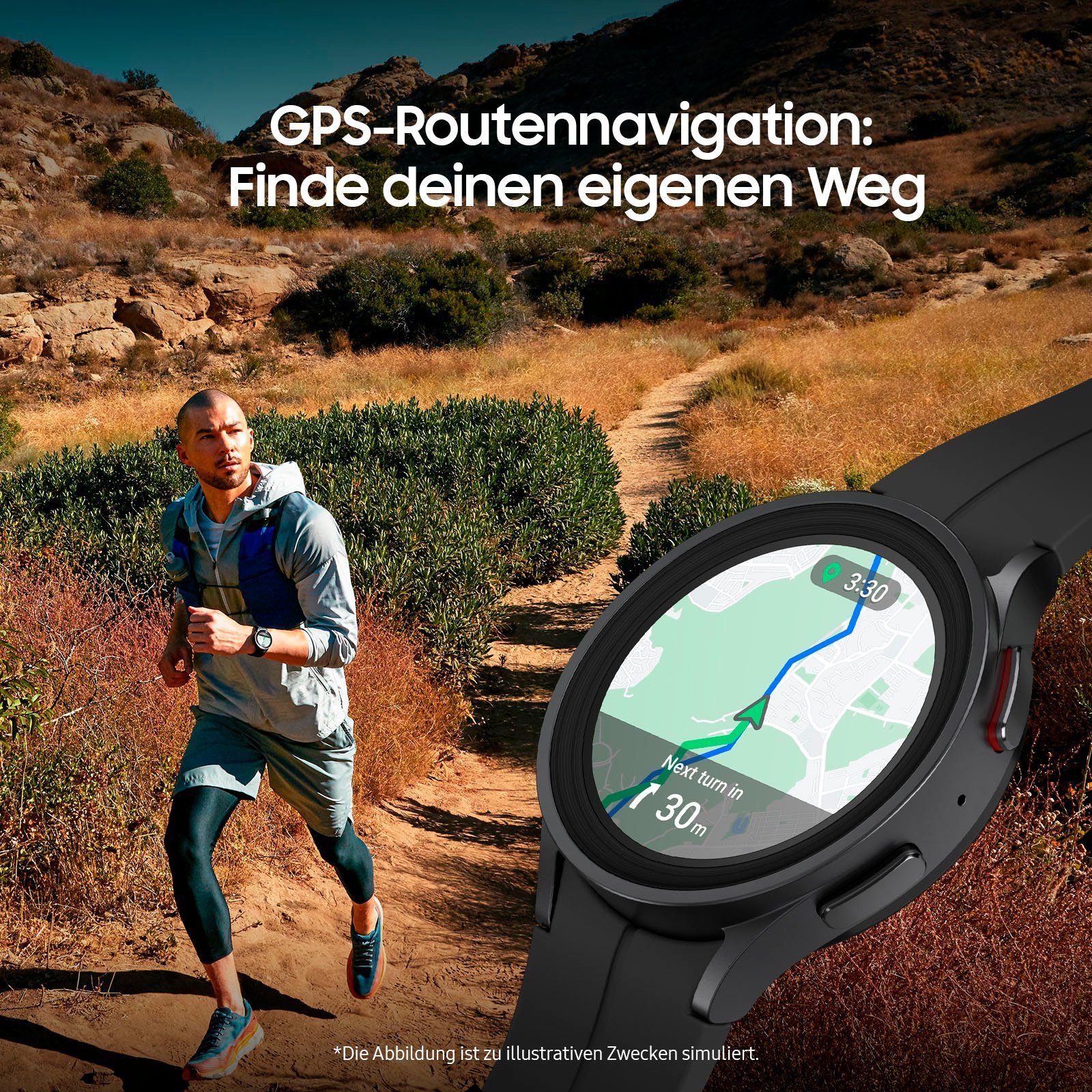 Samsung Galaxy Watch 5 Pro 45mm LTE Smartwatch (3,46 cm/1,4 Zoll, Wear OS by Samsung), Fitness Uhr, Fitness Tracker, Gesundheitsfunktionen