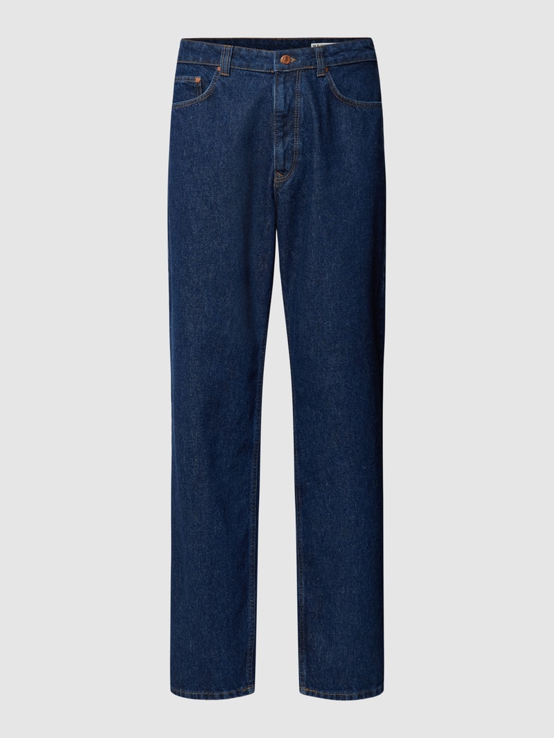 Jeans mit Label-Details in dunkelblau