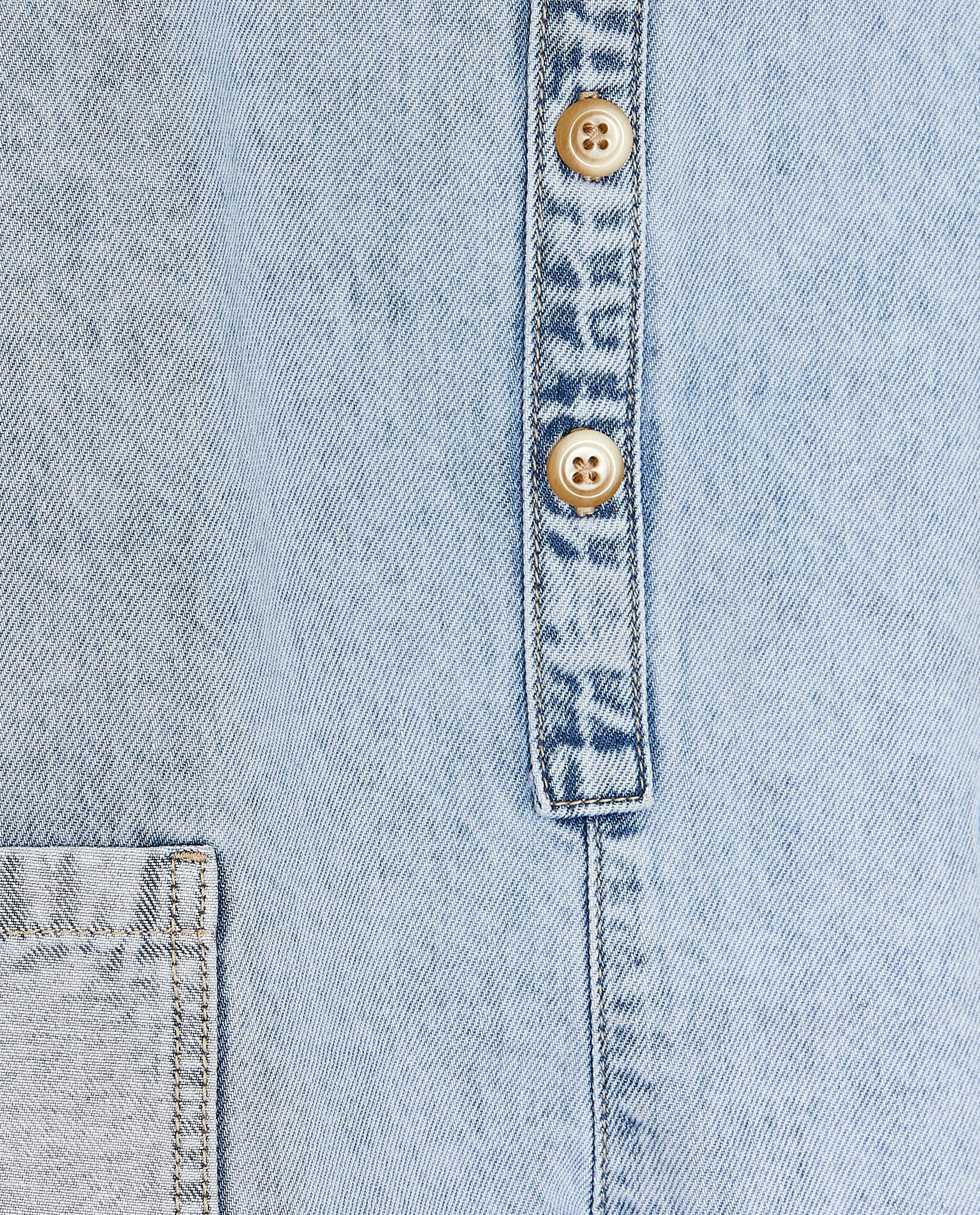 Salopetă unisex din denim Nanja Massy, 3-8 ani, albastru deschis