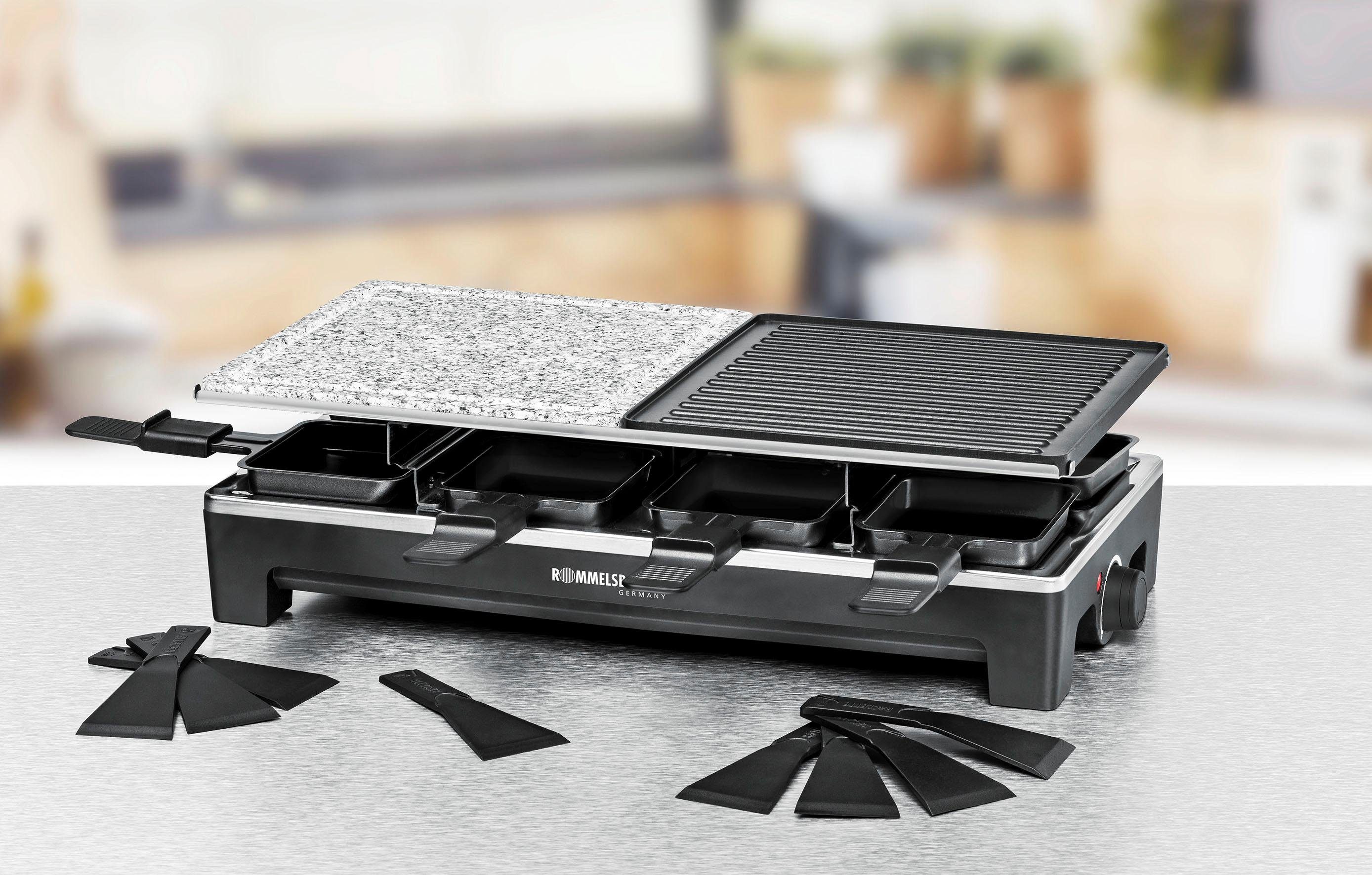 Rommelsbacher Raclette RCS 1350, 8 Raclettepfännchen, 1350 W