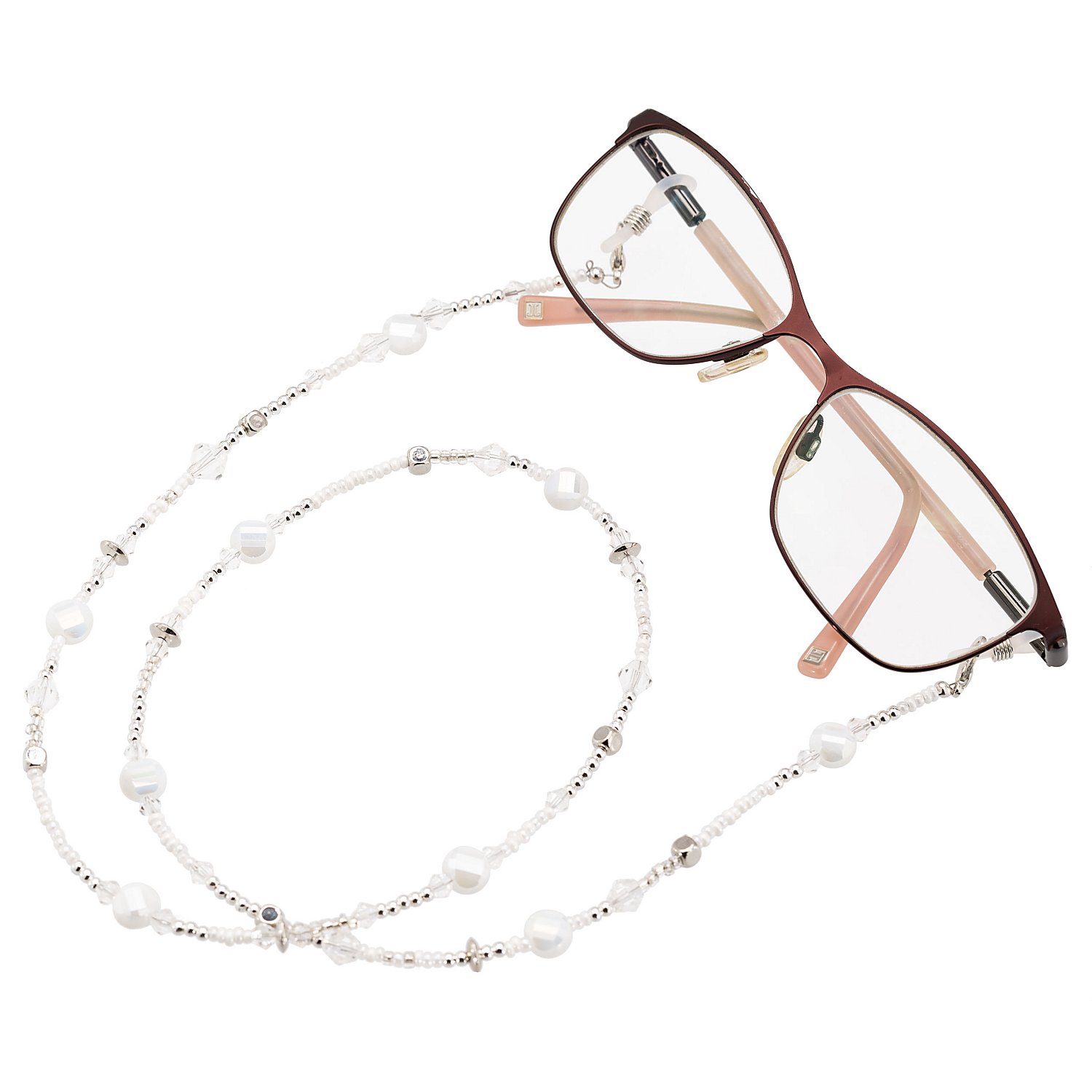 Facettierte Glasperlen, transparent, 4–8 mm Ø, 50 g