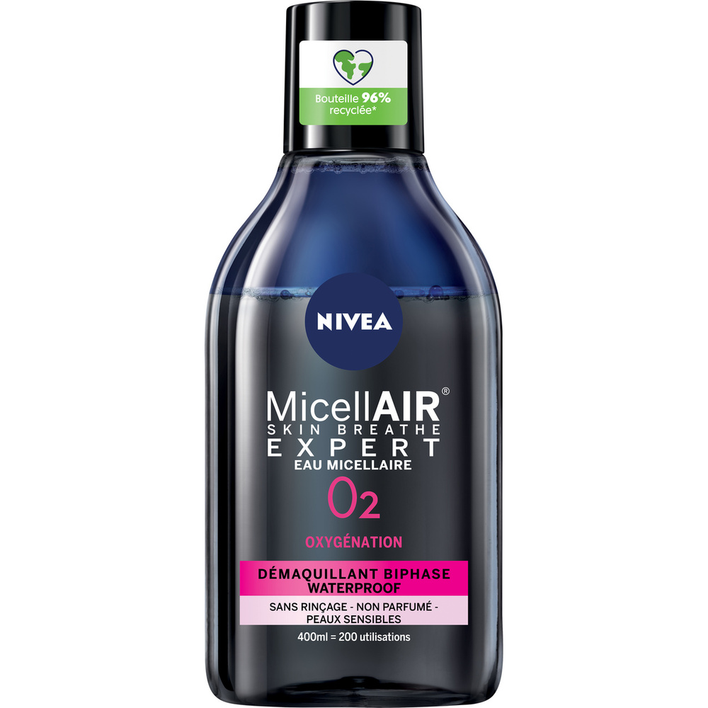nivea MICELLAIR EXPERT- Eau Biphase Waterproof Démaquillant micellaire waterproof