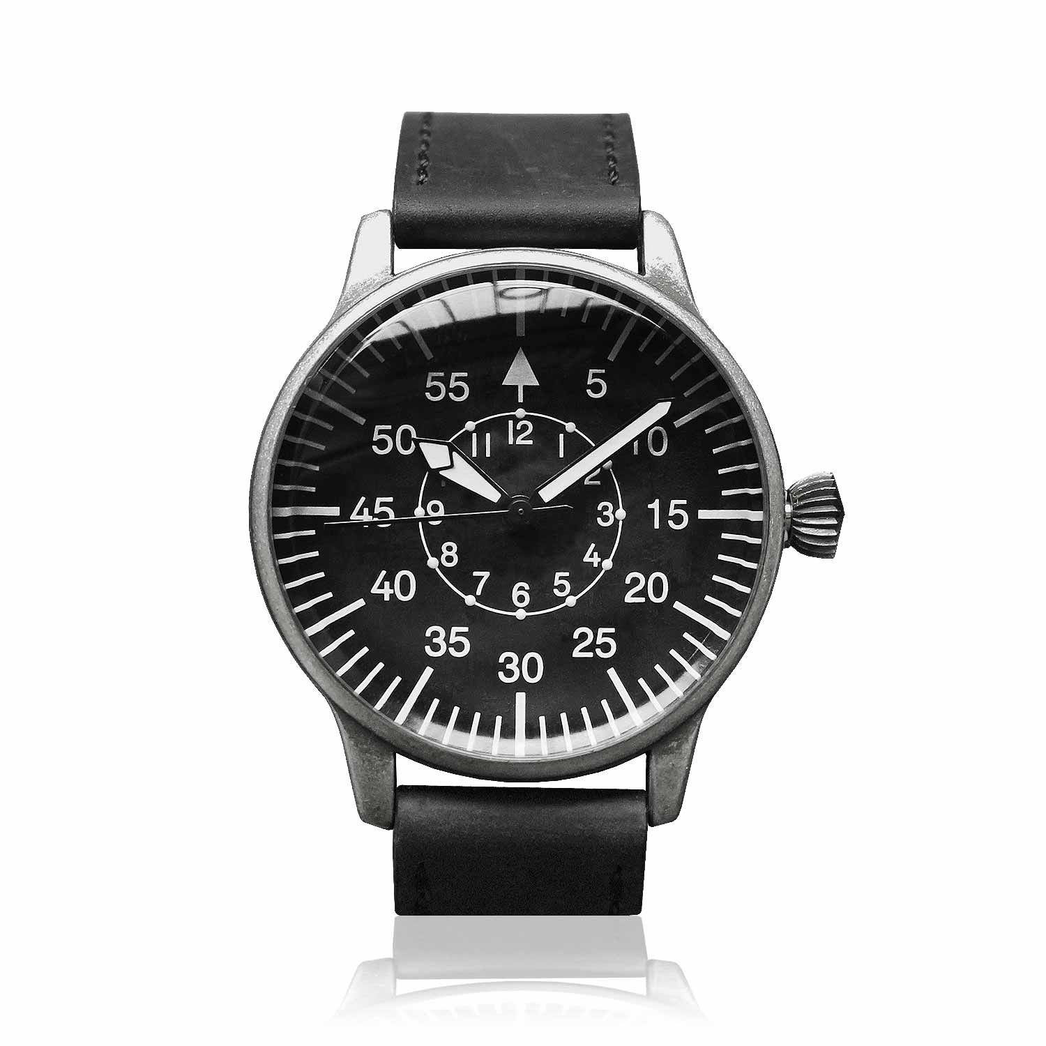 Fliegeruhr Retro Black Dial schwarz