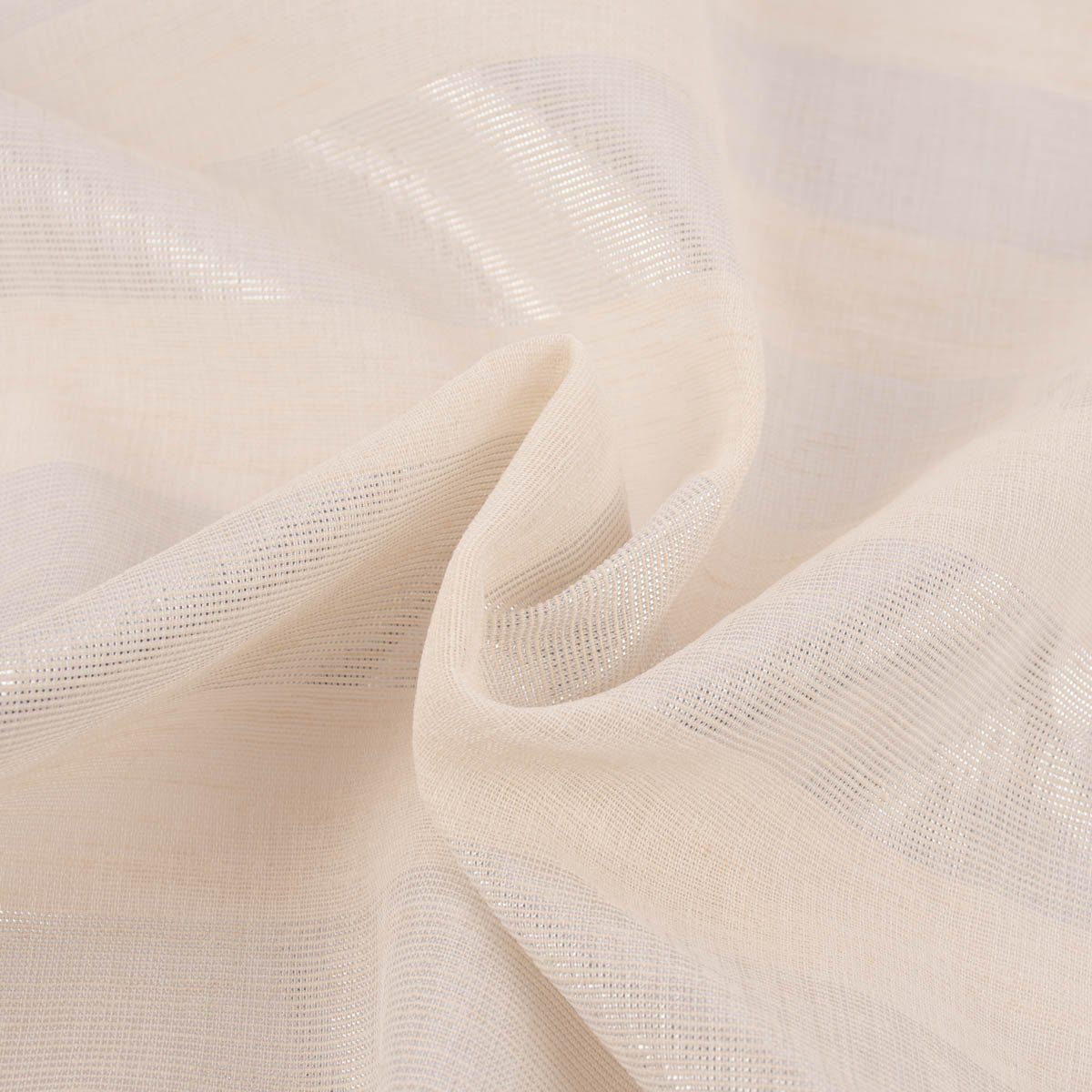 Meterware Rasch Textil Stores Shine Längsstreifen Leinenstruktur linen natur 30, halbtransparent, Kunstfaser, überbreit
