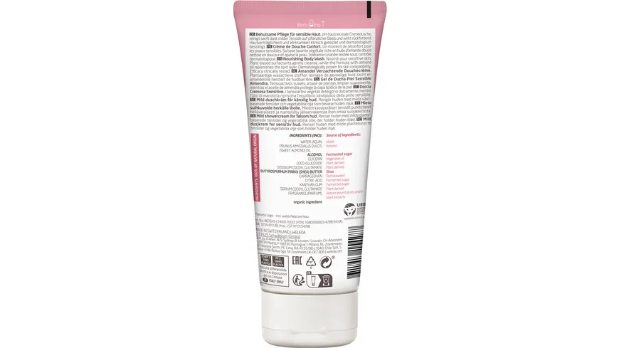 WELEDA Sensitive MANDEL Zarte Cremedusche 200 ml