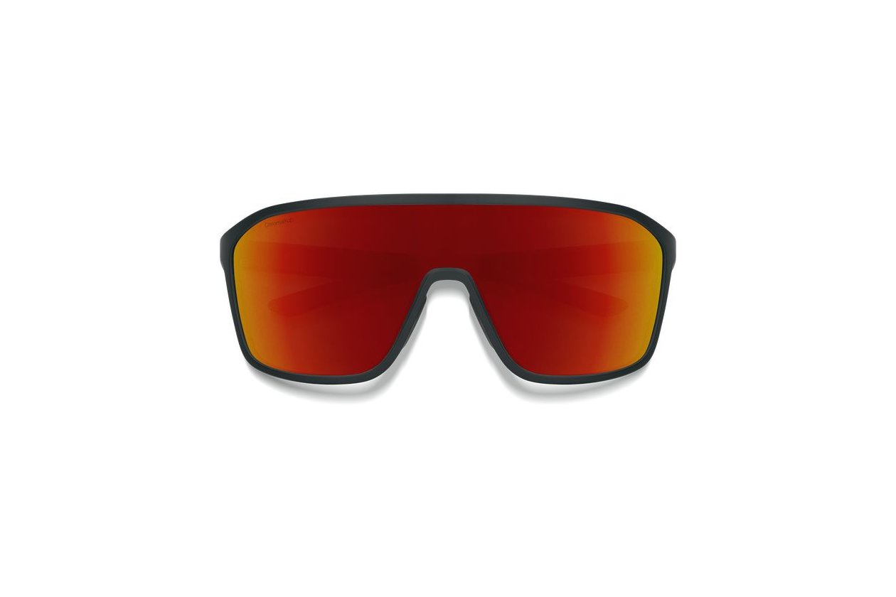 Smith Boomtown Matte Black - ChromaPop Red Mirror