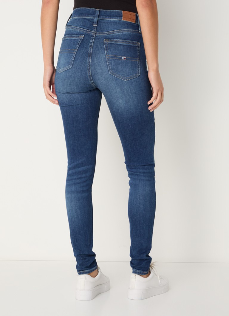 Blugi skinny cu talie înaltă Tommy Hilfiger Nora, de culoare închisă