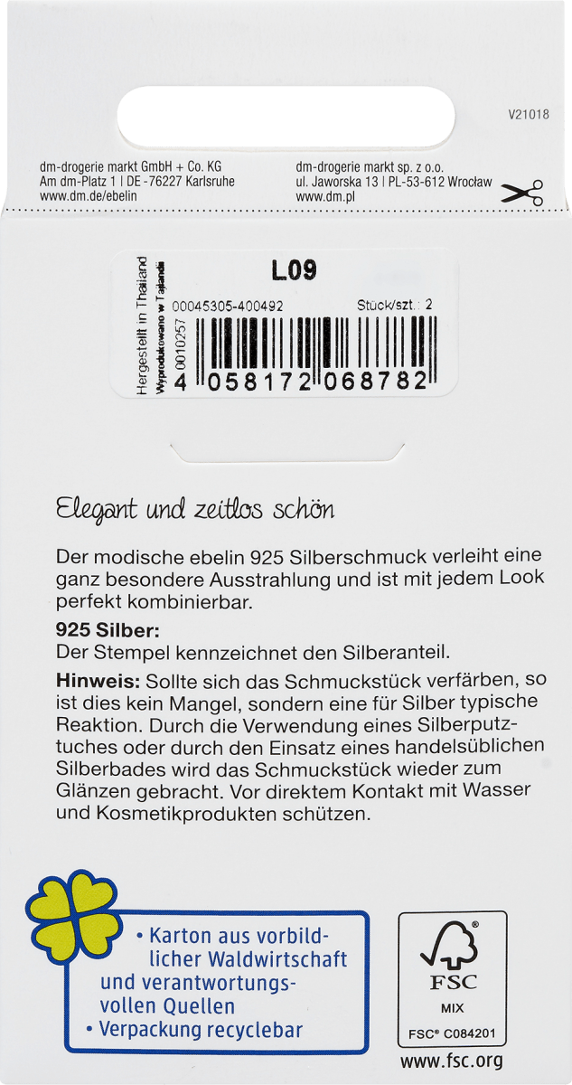 Ohrstecker Kreis mit Strassstein 925 Silber, 2 St