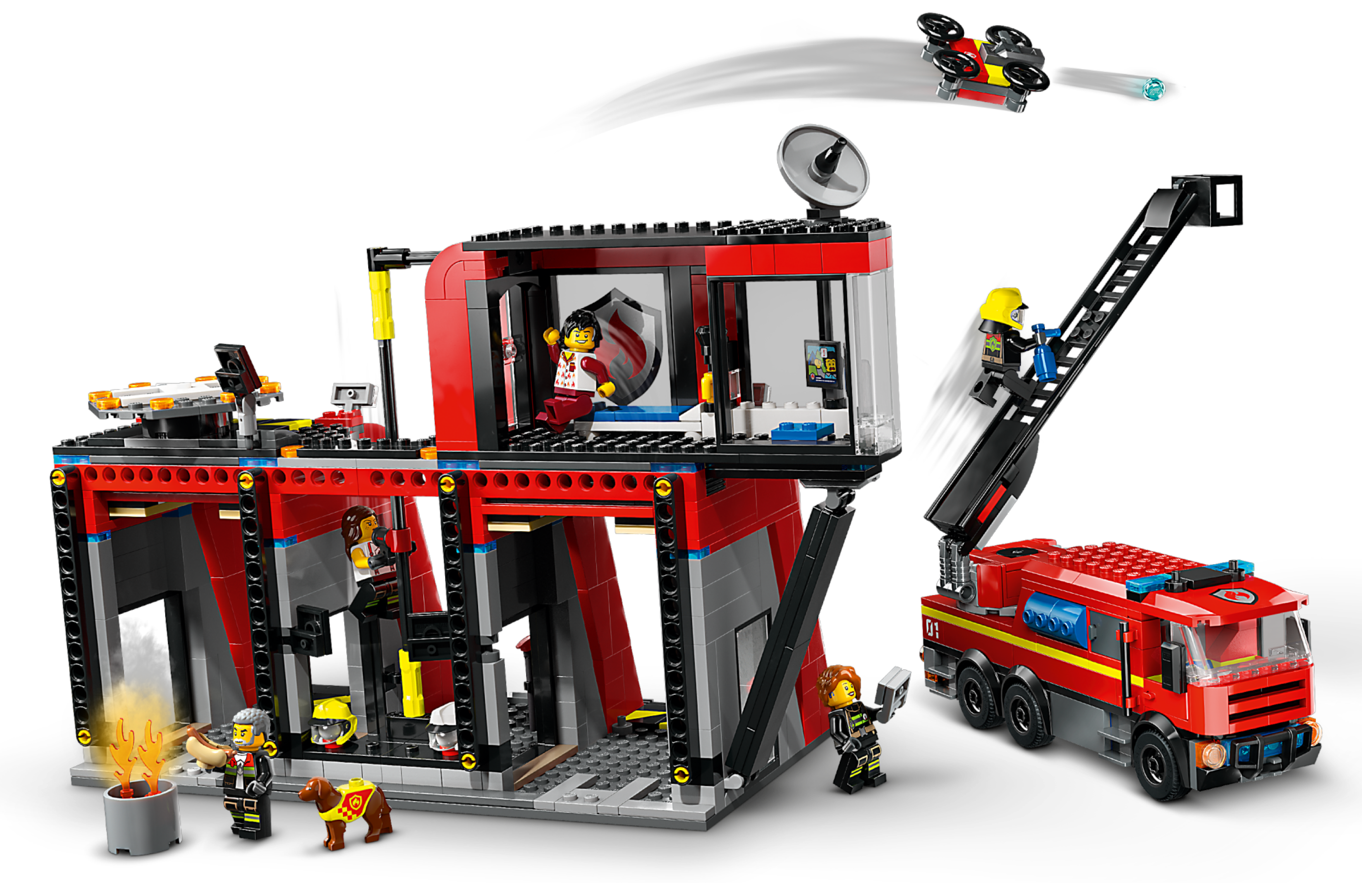 Feuerwehrstation mit Drehleiterfahrzeug 60414