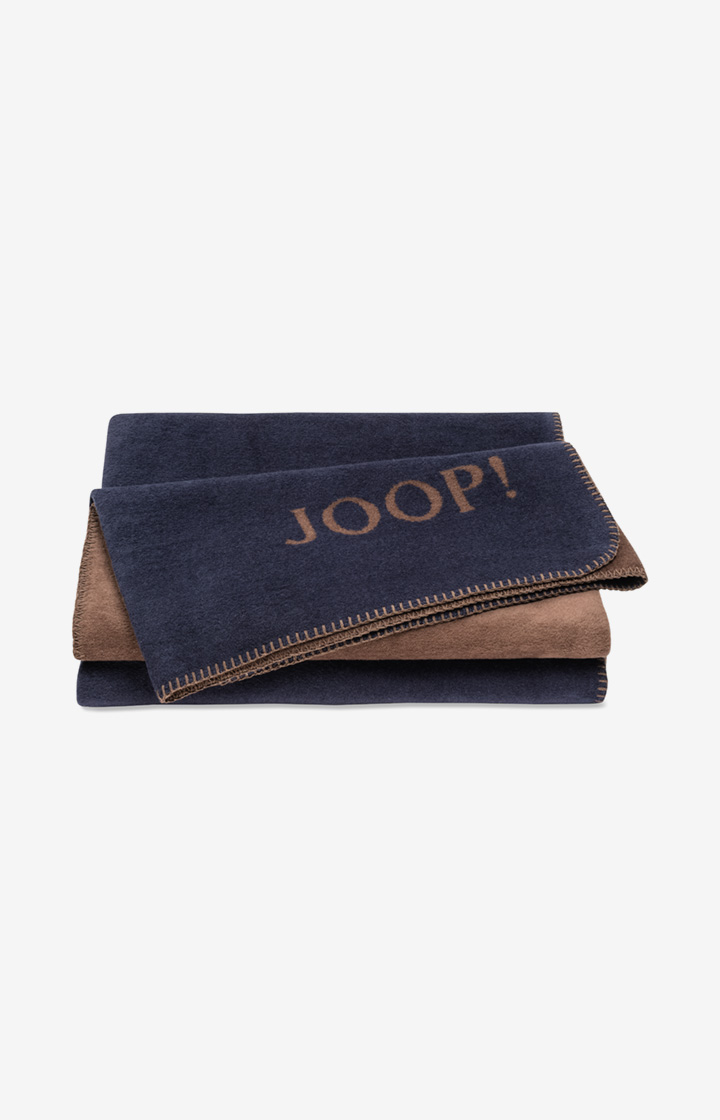 Wohndecke JOOP! UNI-DOUBLEFACE in Marine-Karamell