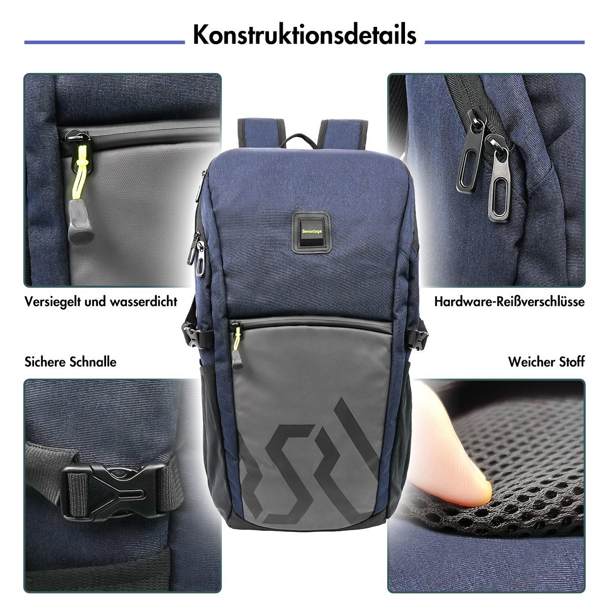 7Magic Wanderrucksack, 30L Wasserdichter Freizeitrucksack Sportrucksack