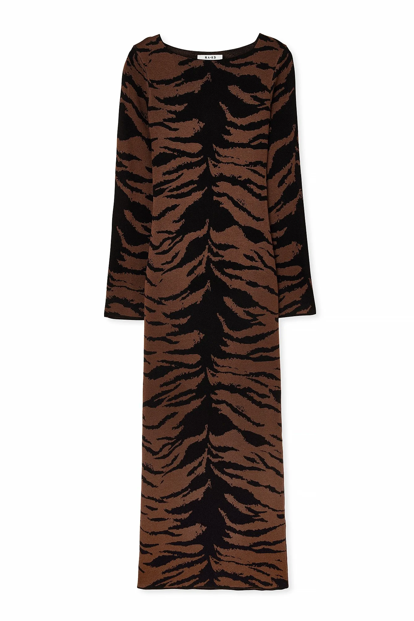 Maxi-Strickkleid mit weiten Ärmeln