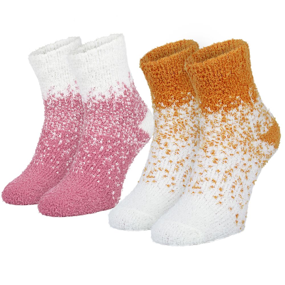 Black Snake Rosa/Orange 2-Pack Damen Kuschelsocken