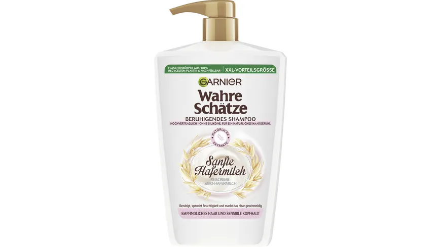 Garnier Wahre Schätze beruhigendes Shampoo Sanfte Hafermilch 1000 ml