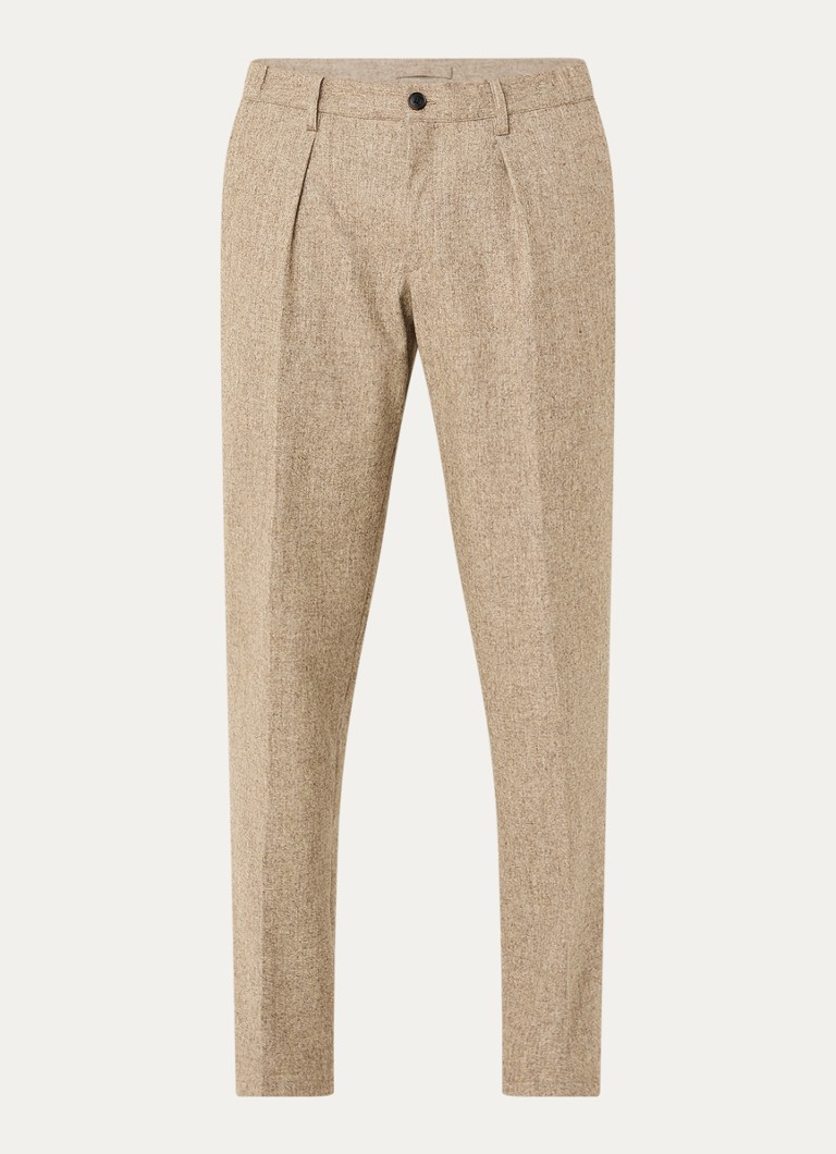 Profuomo Slim fit hlače od mješavine vune s bočnim džepovima