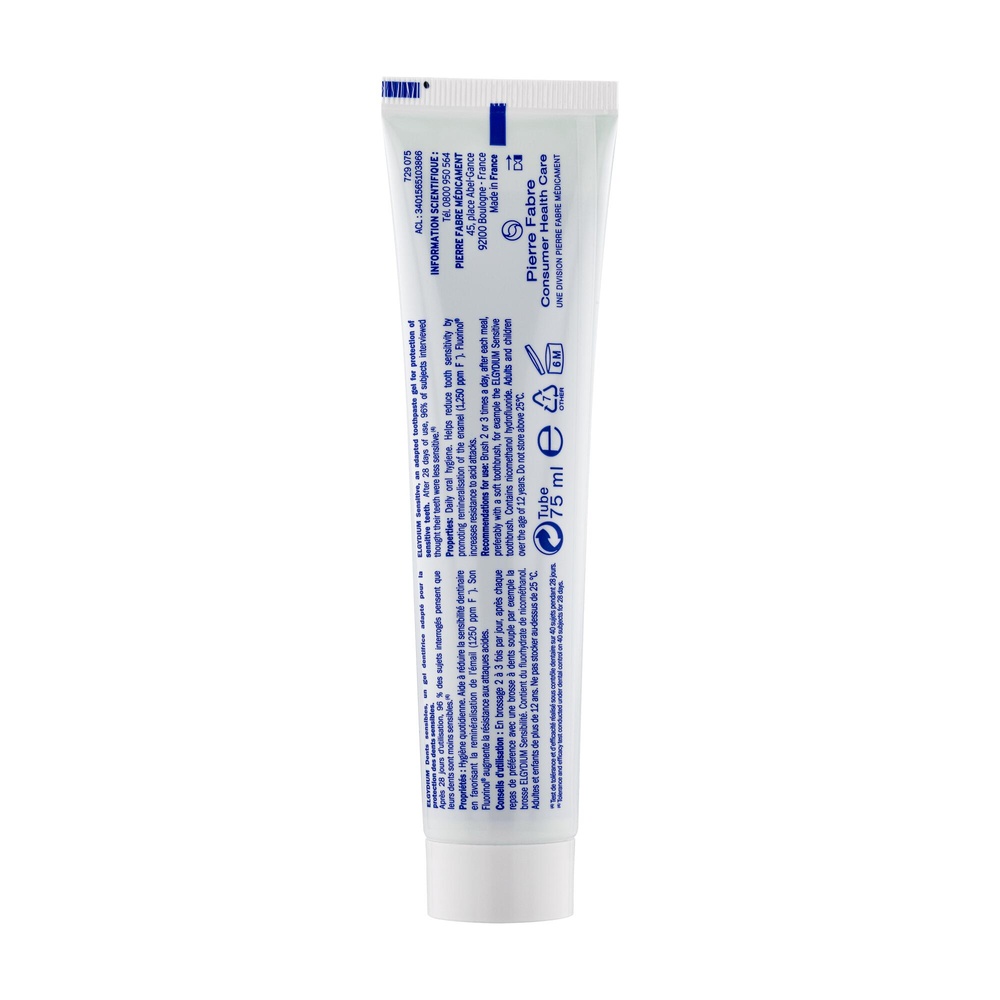 Oral Care ELGYDIUM Dents Sensibles Tube 75ml dentifrice
