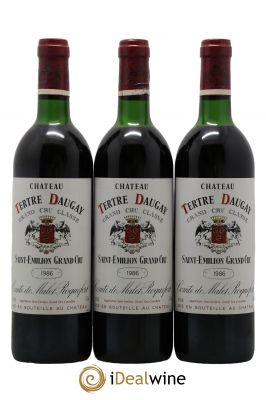 Château Tertre Daugay Grand Cru Classé  1988 - Lot de 3 Bouteilles