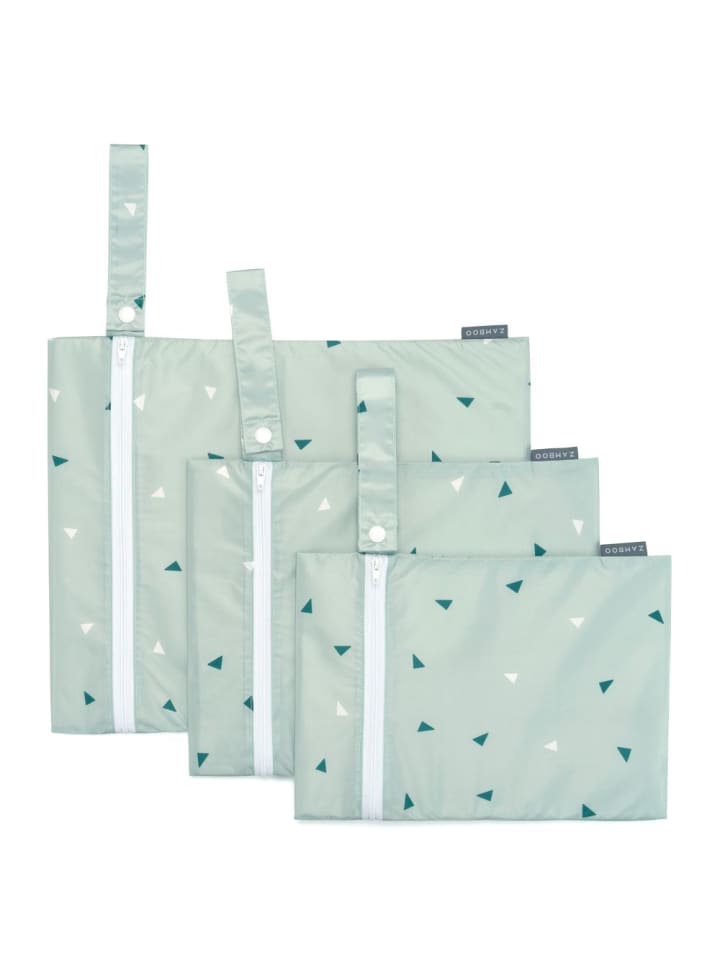Zamboo Nasstasche / Windeltasche 3er Pack - Triangel - Mintgrün in gruen günstig kaufen onesize