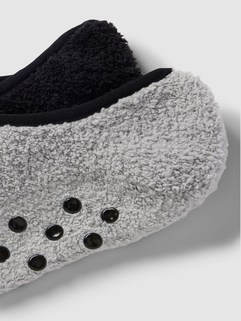 Sneakersocken mit Strukturmuster im 2er-Pack in schwarz