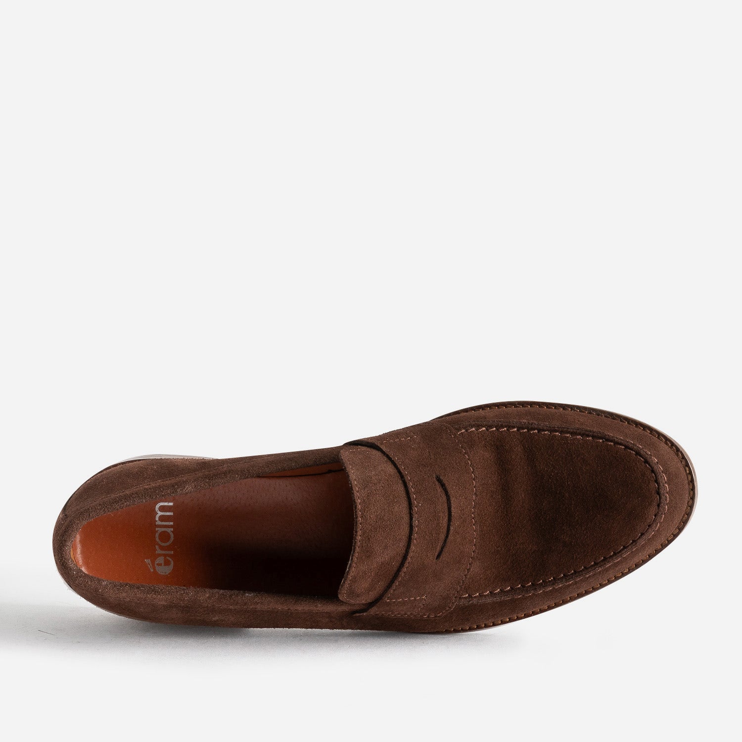 Mocassin éco-conçu marron cuir velours