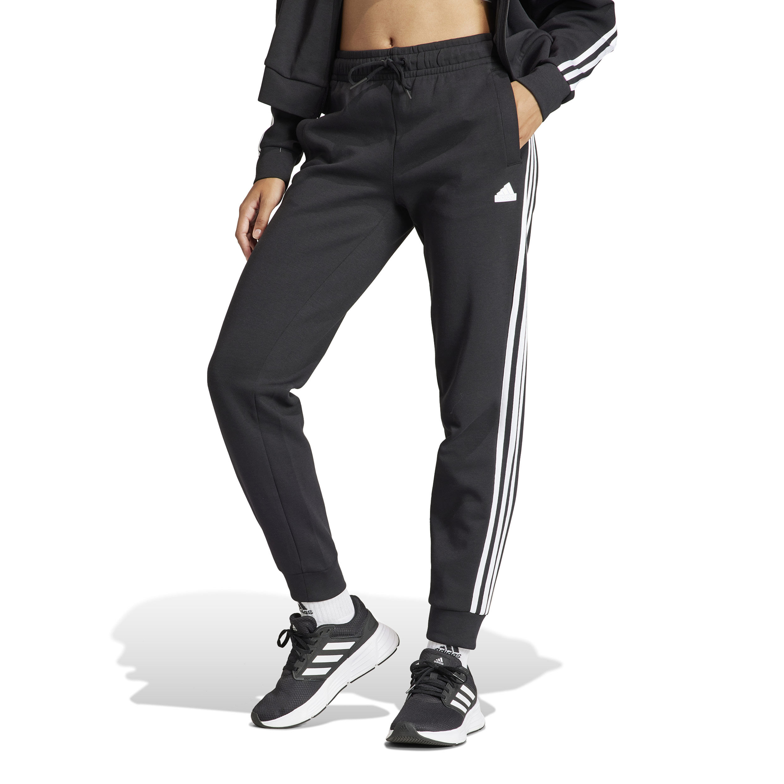 Future Icon 3 Stripes Regular Trainingshose Damen - Schwarz, Weiß