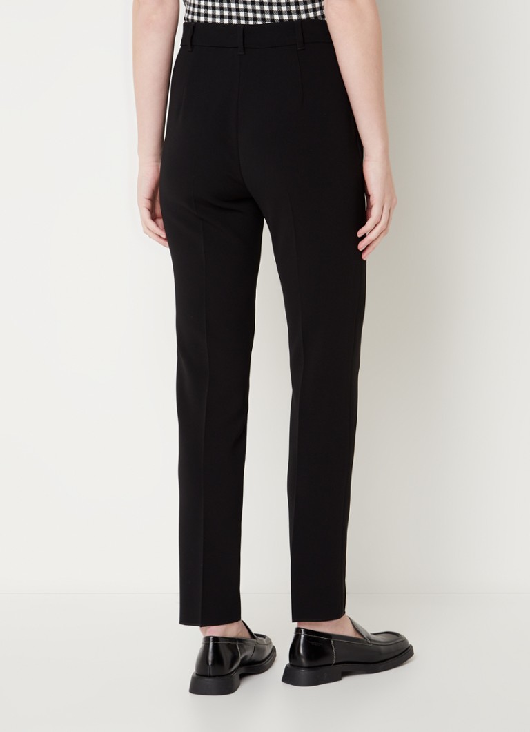 Pantaloni MaxMara slim fit cu talie înaltă și buzunare laterale