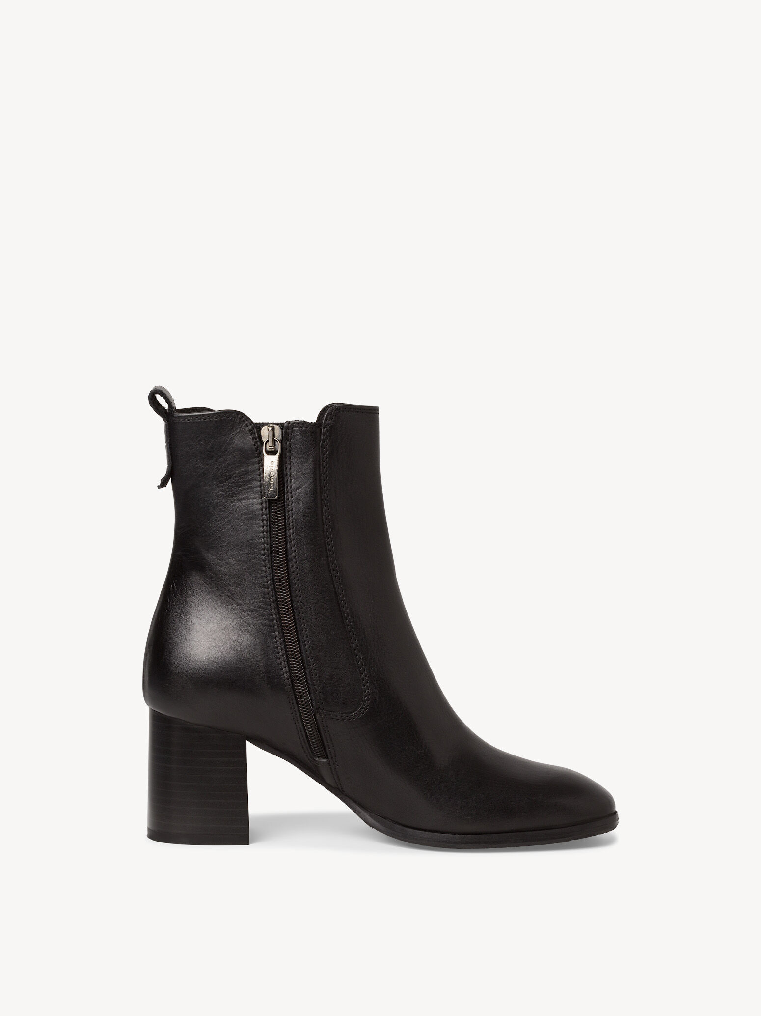 Bottine Chelsea en cuir - noir