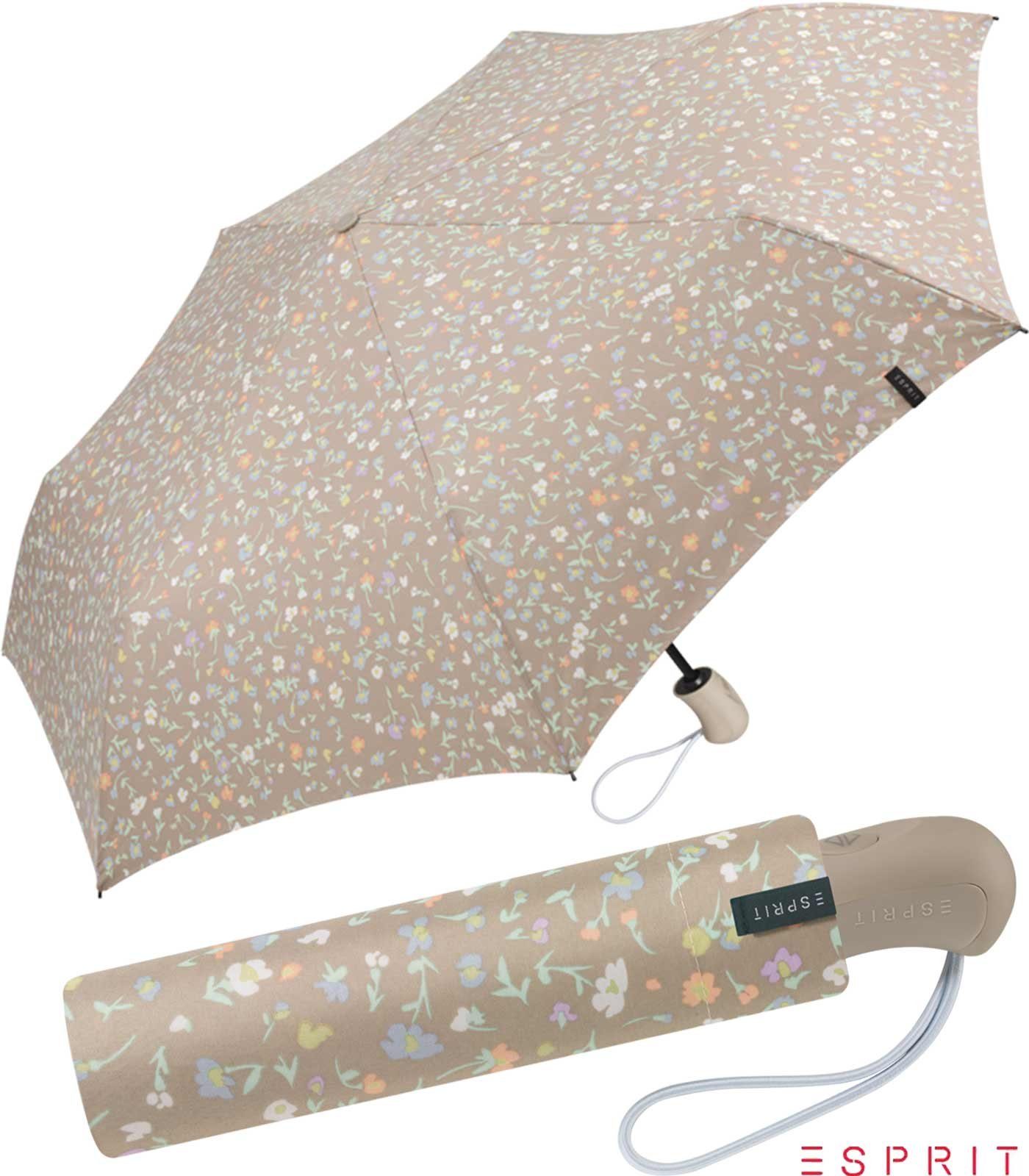 Esprit Taschenregenschirm Damen Easymatic Light Auf-Zu Automatik Potpourri, stabil-und-praktisch