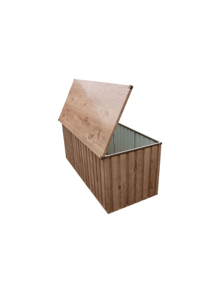 VCM  Metall Garten Gerätebox Kiste Kissenbox 770 L in Braun günstig kaufen onesize