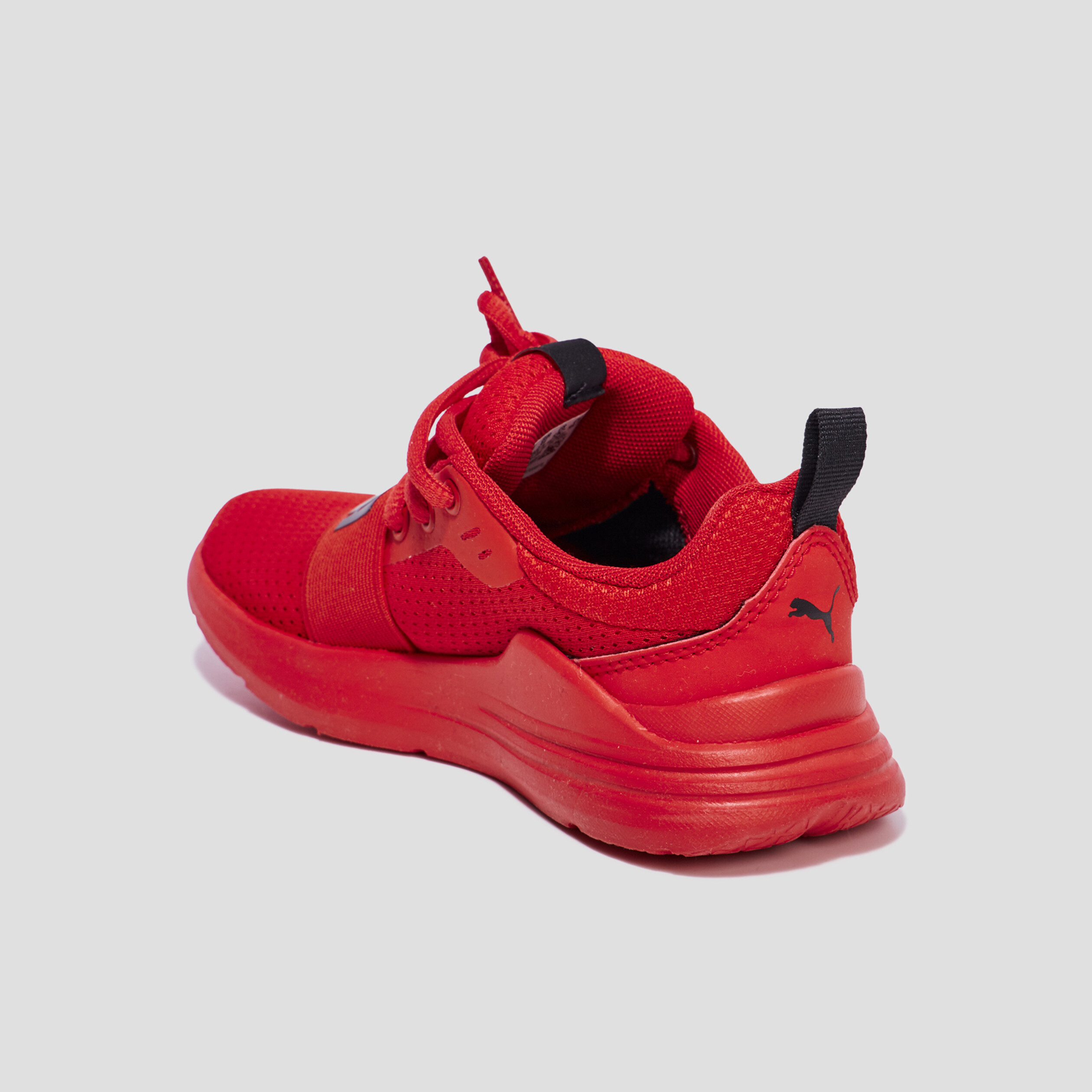 Baskets running à lacets Puma Wired Run rouge garçon | La Halle