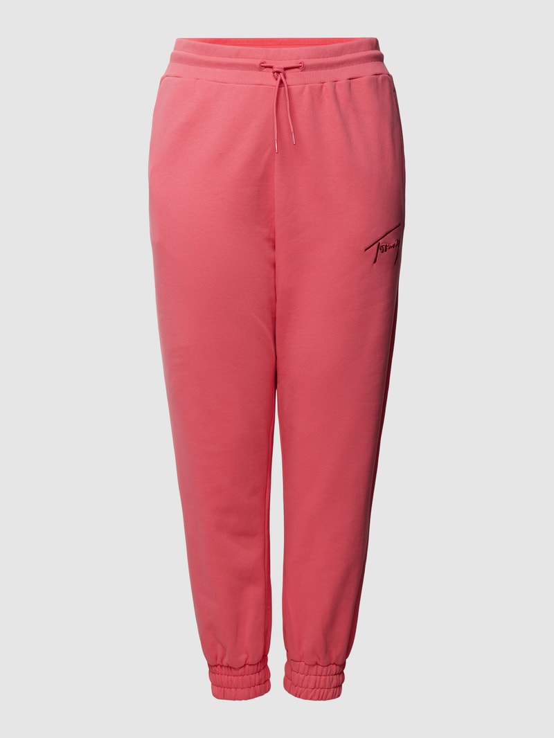 PLUS SIZE Sweatpants mit Label-Stitching in pink