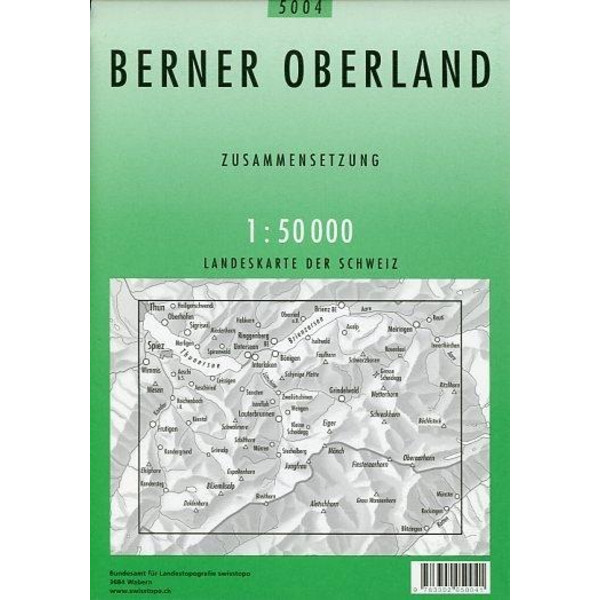 Swisstopo 1 : 50 000 Berner Oberland - Wanderkarte