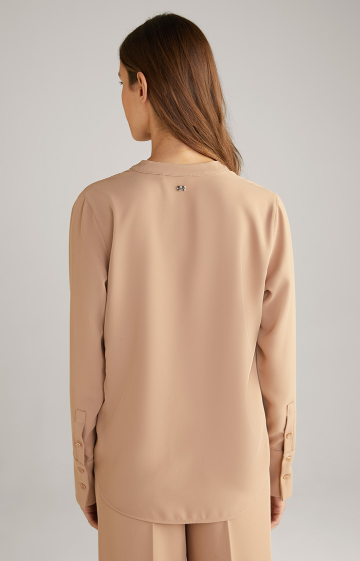 Twill-Bluse in Camel