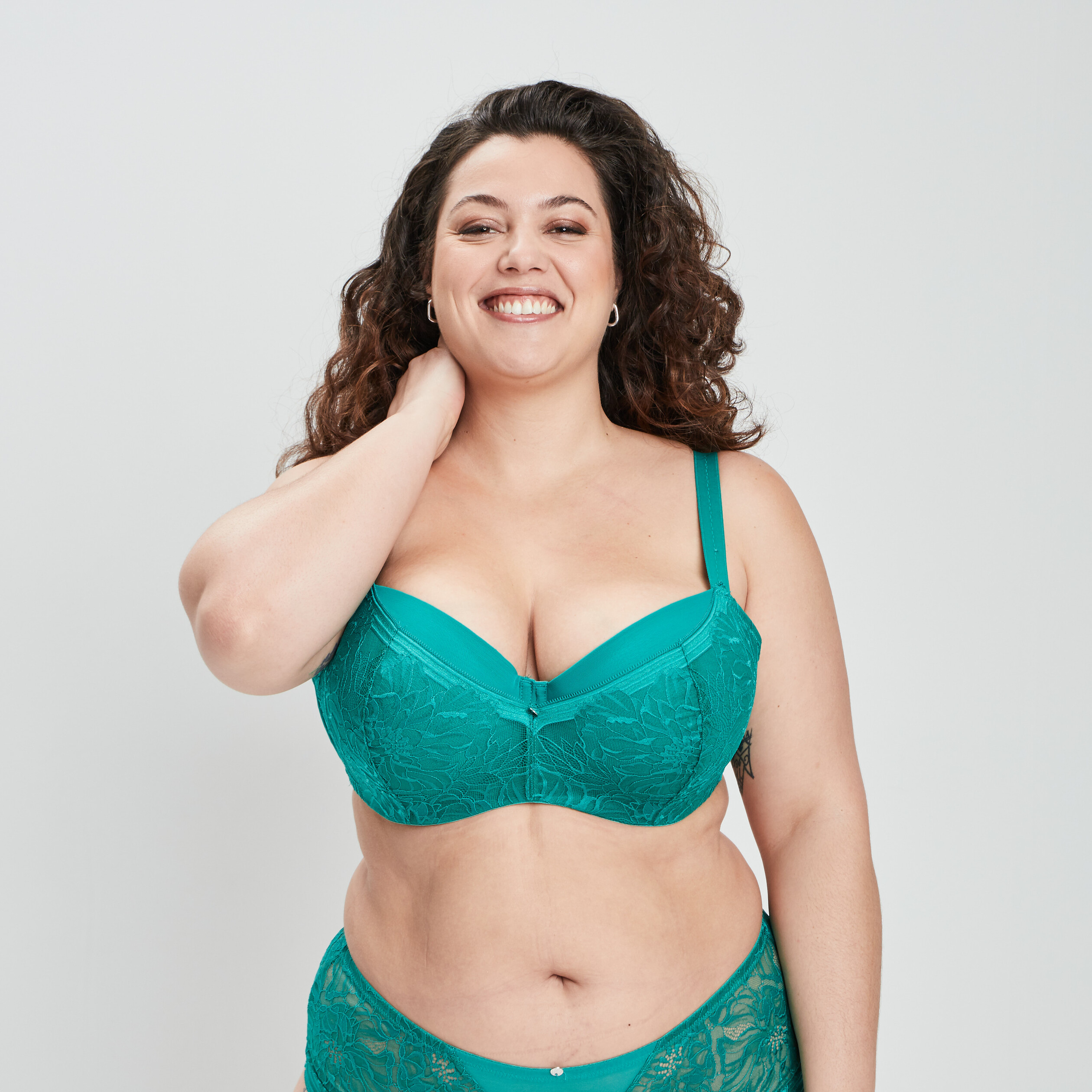 Soutien-gorge corbeille vert femme grande taille | La Halle