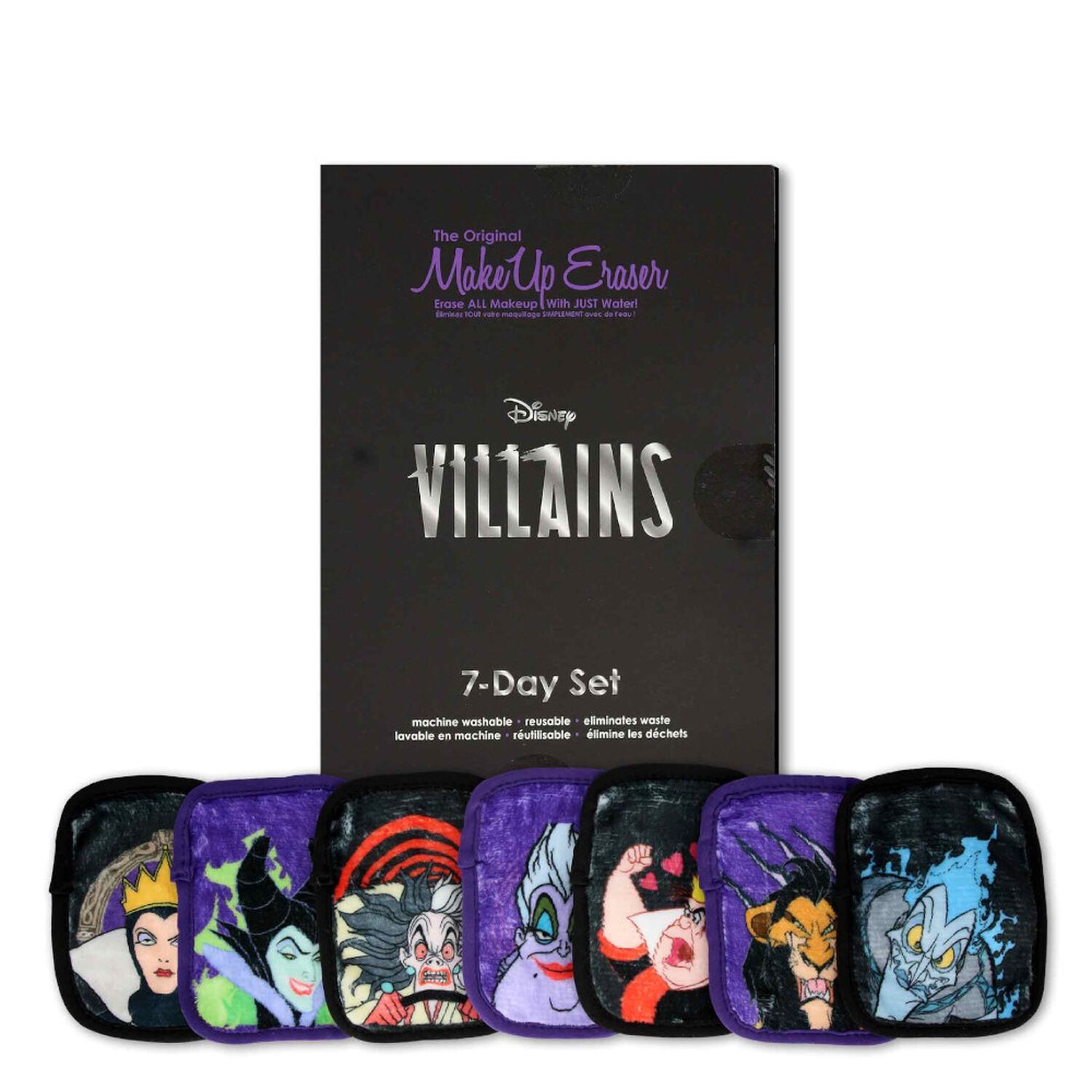 Make Up Eraser Disney Villains 7 Day Set Serviette Démaquillante Réutilisable x7