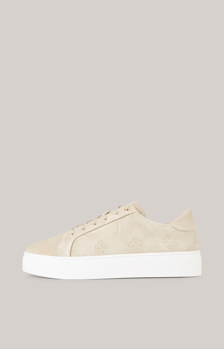 Sneaker Velluto Stampa New Daphne in Beige