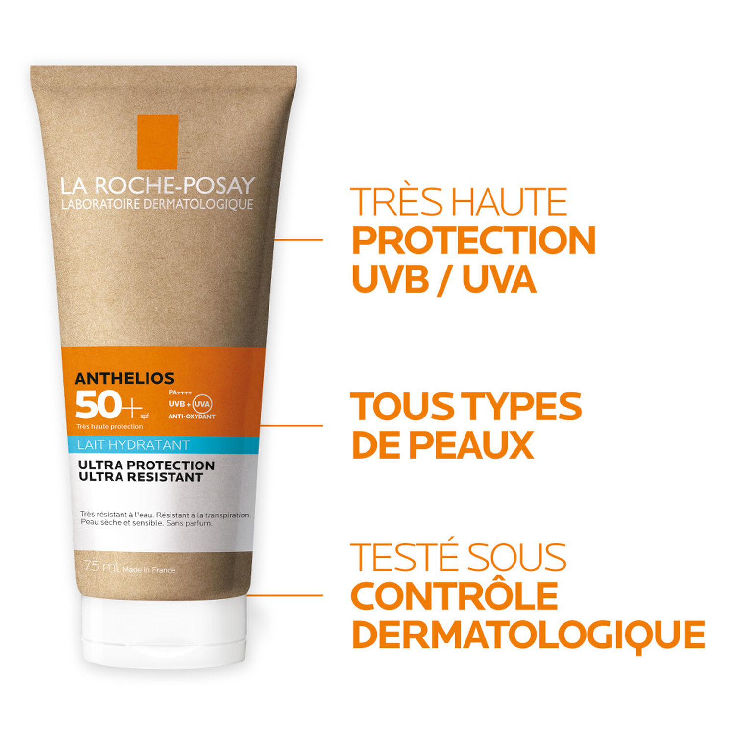 la roche-posay Anthelios SPF50+ Lait Hydratant Très Haute Protection 75 ml
